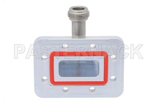 WR-112 CPR-112G Grooved Flange to N Female Waveguide to Coax Adapter Operating From 7.05 GHz to 10 GHz, X Band