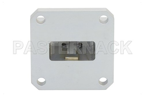 WR-90 Square Type Flange to End Launch SMA Female Waveguide to Coax Adapter Operating From 8.2 GHz to 12.4 GHz, X Band