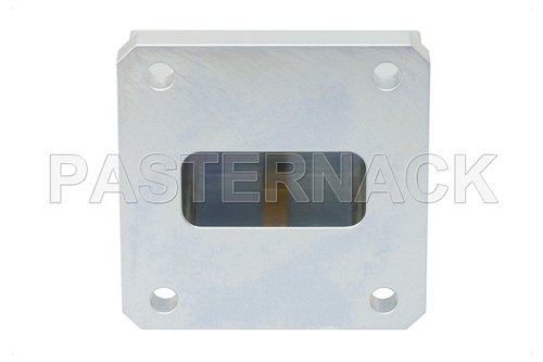 WR-112 Square Type Flange to End Launch SMA Female Waveguide to Coax Adapter Operating From 7.05 GHz to 10 GHz, H Band