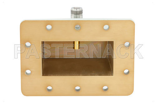 WR-340 CPR-340F Flange to N Female Waveguide to Coax Adapter Operating From 2.2 GHz to 3.3 GHz, S Band
