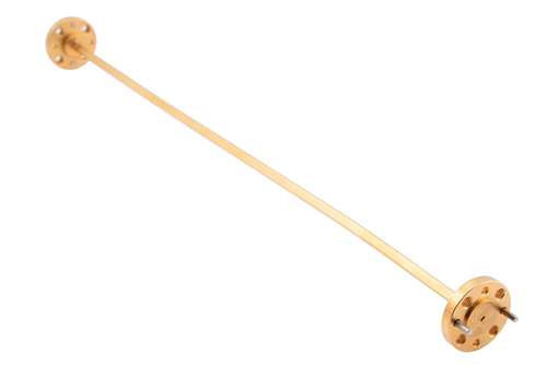 WR-5 Straight Waveguide Section 9 Inch Length, UG-387/U-Mod Round Cover Flange from 140 GHz to 220 GHz