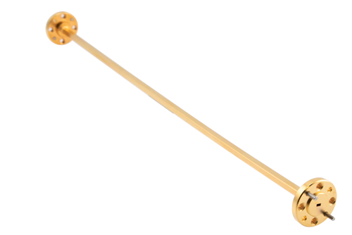 WR-8 Straight Waveguide Section 9 Inch Length, UG-387/U-Mod Round Cover Flange from 90 GHz to 140 GHz