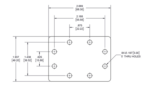 WR-137 Waveguide Short Plate, CPR-137F Flange, 7mm Copper