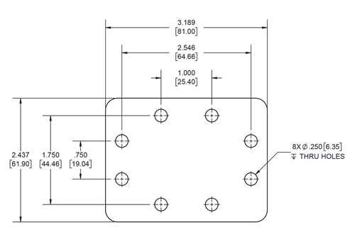 WR-159 Waveguide Short Plate, CPR-159F Flange, 7mm Aluminum
