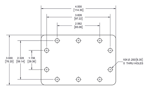 WR-284 Waveguide Short Plate, CPR-284F Flange, 8mm Aluminum