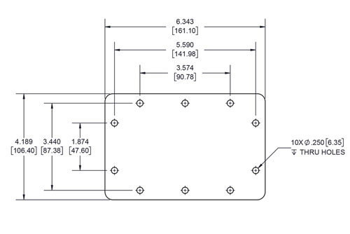 WR-430 Waveguide Short Plate, CPR-430F Flange, 10mm Aluminum