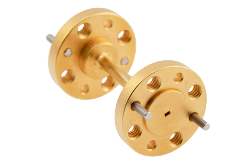 WR-5 90 Degree Right-hand Waveguide Twist with a UG-387/U-Mod Flange Operating from 140 GHz to 220 GHz