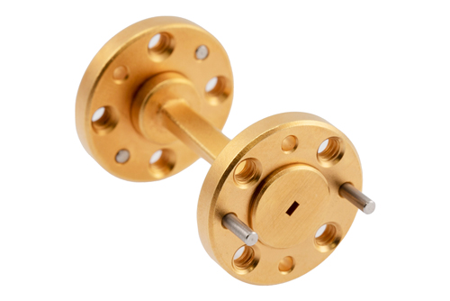 WR-6 45 Degree Right-hand Waveguide Twist with a UG-387/U-Mod Flange Operating from 110 GHz to 170 GHz