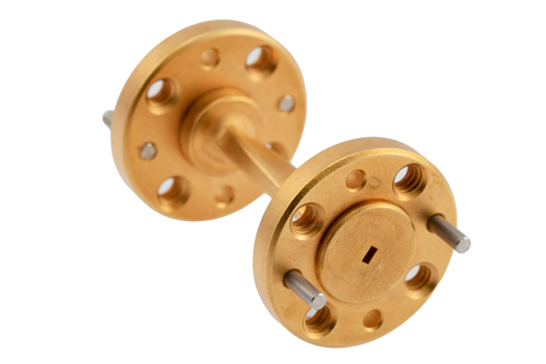 WR-6 90 Degree Right-hand Waveguide Twist with a UG-387/U-Mod Flange Operating from 110 GHz to 170 GHz