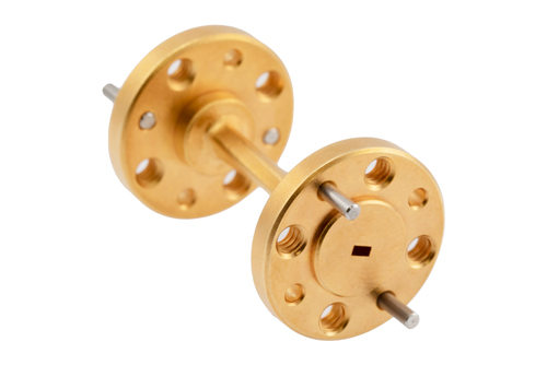 WR-8 45 Degree Right-hand Waveguide Twist with a UG-387/U-Mod Flange Operating from 90 GHz to 140 GHz