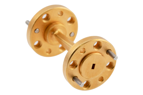 WR-8 45 Degree Left-hand Waveguide Twist with a UG-387/U-Mod Flange Operating from 90 GHz to 140 GHz