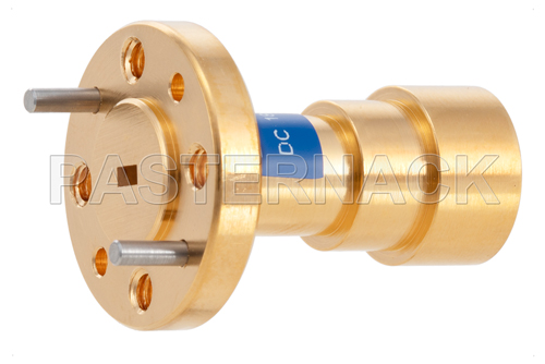 WR-10 Waveguide Wide Angle Scalar Feed Horn Antenna Operating from 89 GHz to 99 GHz with a Nominal 10 dBi Gain with UG-385/U-Mod Round Cover