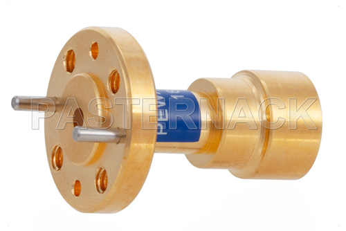 WR-10 Waveguide Wide Angle Scalar Feed Horn Antenna Operating from 89 GHz to 99 GHz with a Nominal 10 dBi Gain with UG-385/U-Mod Round Cover