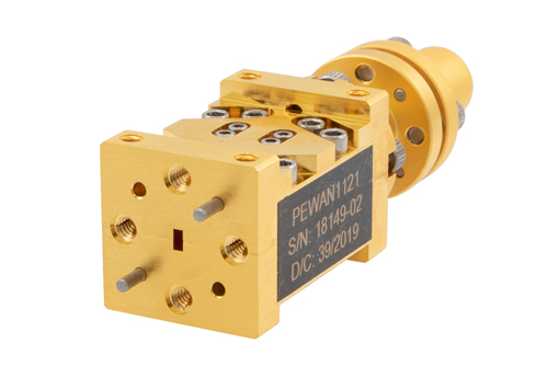 WR-10 Waveguide Dual Polarized Scalar Feed Horn Antenna, 75 GHz to 110 GHz Frequency Range, 13 dBi Gain, UG-387/U-Mod Flange