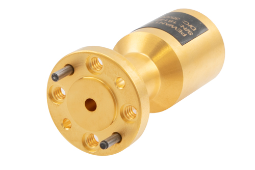 0.094 Inch Circular Waveguide Scalar Feed Horn Antenna, 87 GHz to 100 GHz Frequency Range, 17 dBi Gain, UG-387/U-Mod Flange