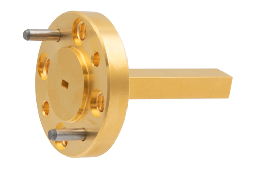 WR-6 Waveguide Probe Antenna Operating from 110 GHz to 170 GHz with a Nominal 6.5 dBi Gain with UG-387/U-Mod Round Cover Flange