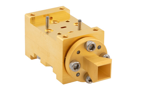 WR-10 Waveguide Dual Polarized Horn Antenna, 75 GHz to 110 GHz Frequency Range, 15 dBi Gain, UG-387/U-Mod Flange