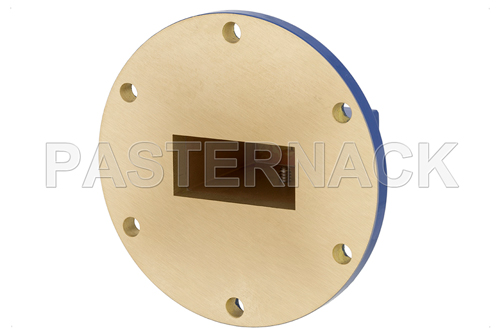 WR-137 UG-344/U Round Cover Flange to SMA Female Waveguide to Coax Adapter Operating From 5.85 GHz to 8.2 GHz, C Band