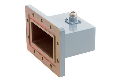 WR-340 CPR-340G Grooved Flange to N Female Waveguide to Coax Adapter Operating from 2.2 GHz to 3.3 GHz