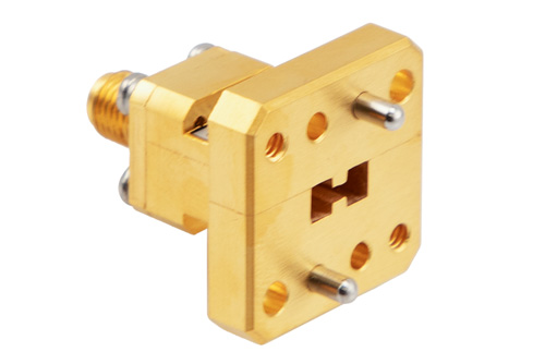 WRD-180 UG Square Cover Flange to 2.92mm Female Waveguide to Coax Adapter Operating from 18 GHz to 40 GHz in Copper Alloy