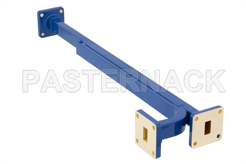 WR-51 10 dB Directional Waveguide Broadwall Coupler, Square Cover Flange, E-Plane Coupled Port, 15 GHz to 22 GHz