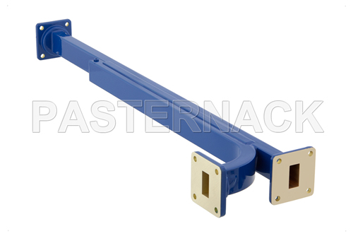 WR-62 20 dB Directional Waveguide Broadwall Coupler, UG-419/U Square Cover Flange, E-Plane Coupled Port, 12.4 GHz to 18 GHz