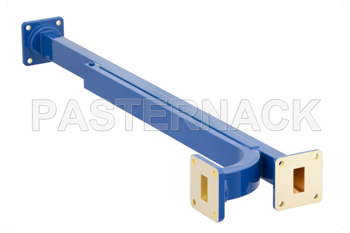 WR-62 30 dB Directional Waveguide Broadwall Coupler, UG-419/U Square Cover Flange, E-Plane Coupled Port, 12.4 GHz to 18 GHz