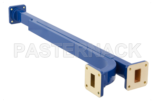 WR-75 30 dB Directional Waveguide Broadwall Coupler, Square Cover Flange, E-Plane Coupled Port, 10 GHz to 15 GHz