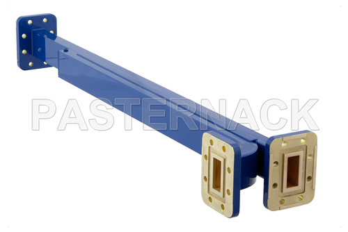 WR-90 10 dB Directional Waveguide Broadwall Coupler, CPR-90G Grooved Flange, E-Plane Coupled Port, 8.2 GHz to 12.4 GHz