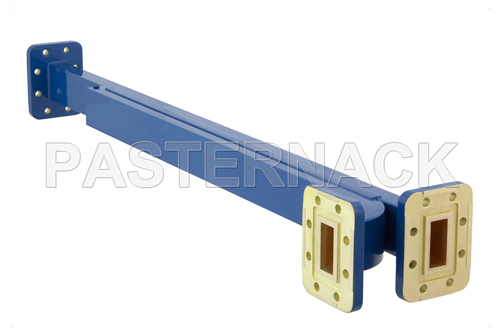 WR-90 30 dB Directional Waveguide Broadwall Coupler, CPR-90G Grooved Flange, E-Plane Coupled Port, 8.2 GHz to 12.4 GHz