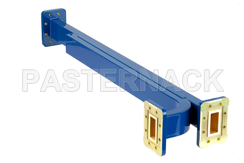 WR-112 10 dB Directional Waveguide Broadwall Coupler, CPR-112G Grooved Flange, E-Plane Coupled Port, 7.05 GHz to 10 GHz