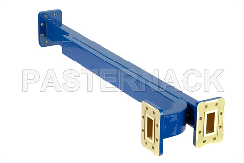 WR-112 30 dB Directional Waveguide Broadwall Coupler, CPR-112G Grooved Flange, E-Plane Coupled Port, 7.05 GHz to 10 GHz
