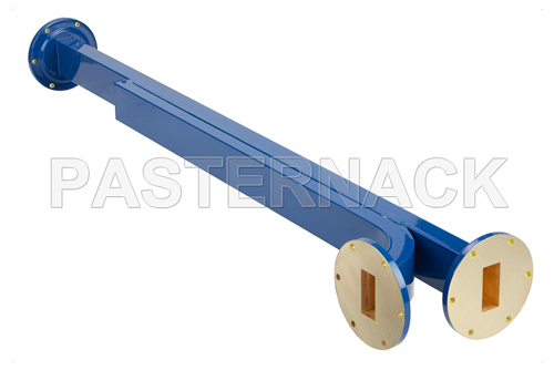 WR-137 10 dB Directional Waveguide Broadwall Coupler, UG-344/U Round Cover Flange, E-Plane Coupled Port, 5.85 GHz to 8.2 GHz