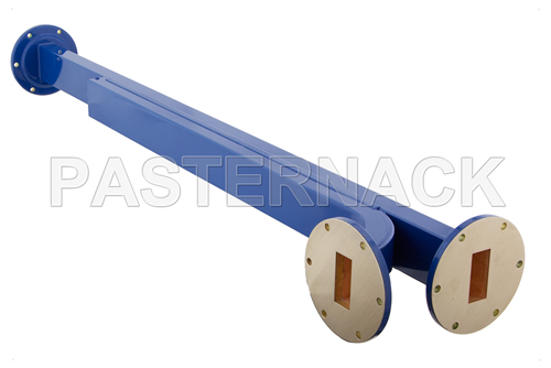 WR-137 20 dB Directional Waveguide Broadwall Coupler, UG-344/U Round Cover Flange, E-Plane Coupled Port, 5.85 GHz to 8.2 GHz