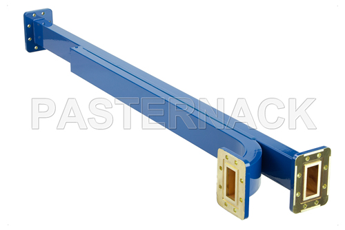 WR-137 30 dB Directional Waveguide Broadwall Coupler, CPR-137G Grooved Flange, E-Plane Coupled Port, 5.85 GHz to 8.2 GHz