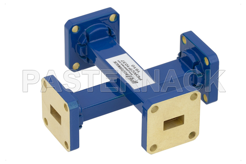 WR-34 40 dB Waveguide Crossguide Coupler, UG-1530/U Square Cover Flange, 22 GHz to 33 GHz