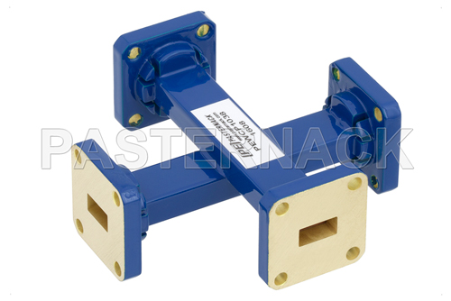 WR-34 50 dB Waveguide Crossguide Coupler, UG-1530/U Square Cover Flange, 22 GHz to 33 GHz