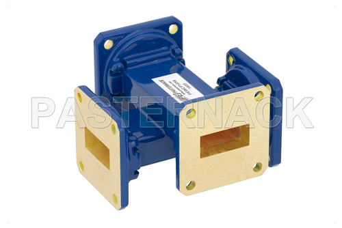 WR-90 30 dB Waveguide Crossguide Coupler, UG-39/U Square Cover Flange, 8.2 GHz to 12.4 GHz