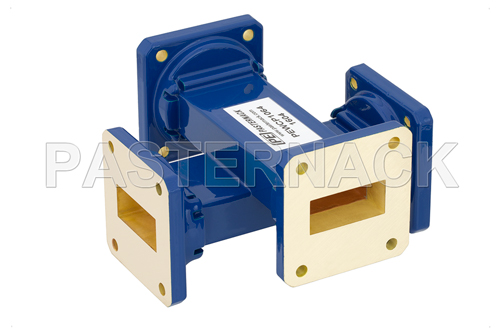 WR-112 30 dB Waveguide Crossguide Coupler, UG-51/U Square Cover Flange, 7.05 GHz to 10 GHz