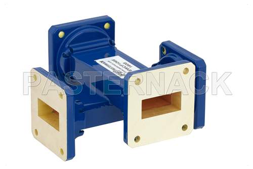 WR-112 50 dB Waveguide Crossguide Coupler, UG-51/U Square Cover Flange, 7.05 GHz to 10 GHz