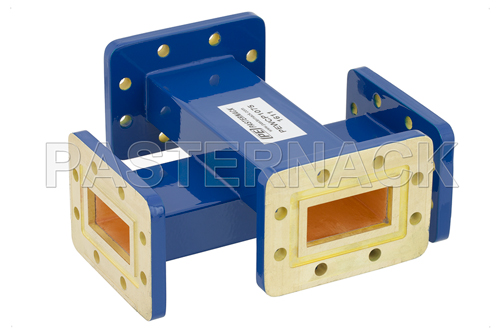 WR-137 20 dB Waveguide Crossguide Coupler, CPR-137G Grooved Flange, 5.85 GHz to 8.2 GHz