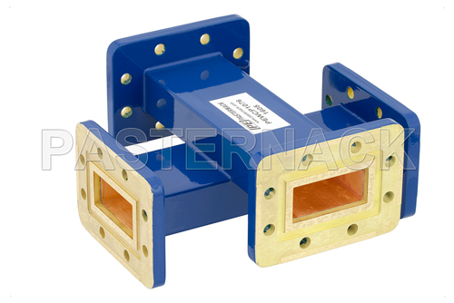 WR-137 30 dB Waveguide Crossguide Coupler, CPR-137G Grooved Flange, 5.85 GHz to 8.2 GHz