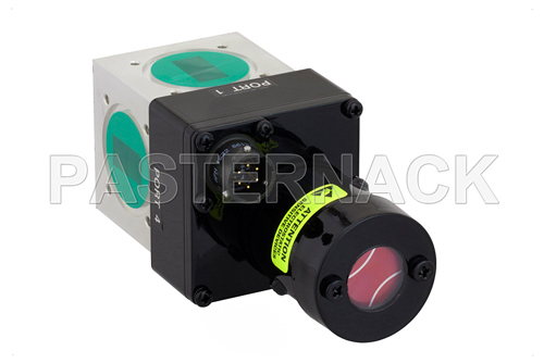 WR-75 Waveguide Electromechanical Relay SPDT Latching Switch, X, Ku Band 15 GHz Max Frequency, 3,500 Watts, Square Cover Flange