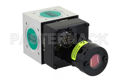 WR-90 Waveguide Electromechanical Relay SPDT Latching TTL Switch, X Band 12.4 GHz Max Frequency, 5,000 Watts, UG-39/U Square Cover Flange