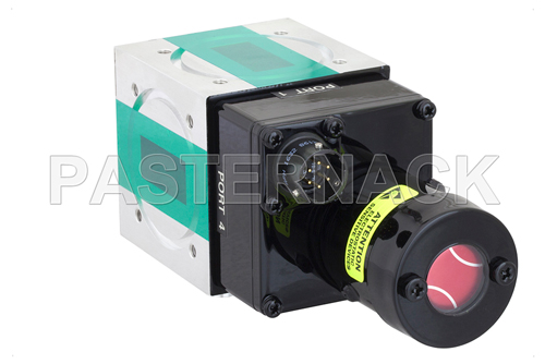 WR-112 Waveguide Electromechanical Relay SPDT Latching Switch, X Band 10 GHz Max Frequency, 7,000 Watts, UG-51/U Square Cover Flange