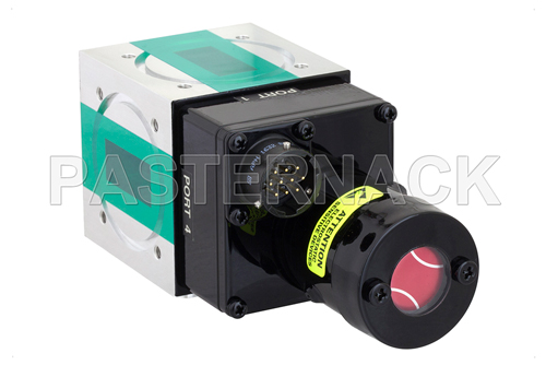 WR-112 Waveguide Electromechanical Relay SPDT Latching TTL Switch, X Band 10 GHz Max Frequency, 7,000 Watts, UG-51/U Square Cover Flange