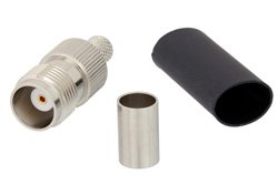 EZ-240-TF - TNC Female Connector Crimp/Non-Solder Contact Attachment For LMR-240, PE-C240, RG8X