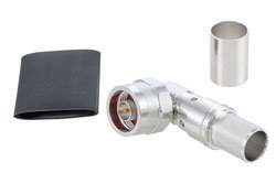 EZ-600-NMH-RA-X - N Male Right Angle Connector Crimp/Non-Solder Contact Attachment for LMR-600, PE-C600