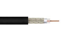 LMR-100A-PVC-BULK - Low Loss Flexible LMR-100A-PVC Indoor/Outdoor Rated Coax Cable Double Shielded with Black PVC Jacket