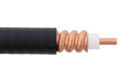 PE-1/4SFHC - Low Loss 1/4 Superflexible Helical Corrugated Coax Cable with Black PE Jacket